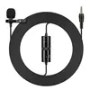Condenser Lavalier Microphone 3.5mm Wired Clip on Lapel Tie Mic for Camera PC Android IOS Apple Smart Phone