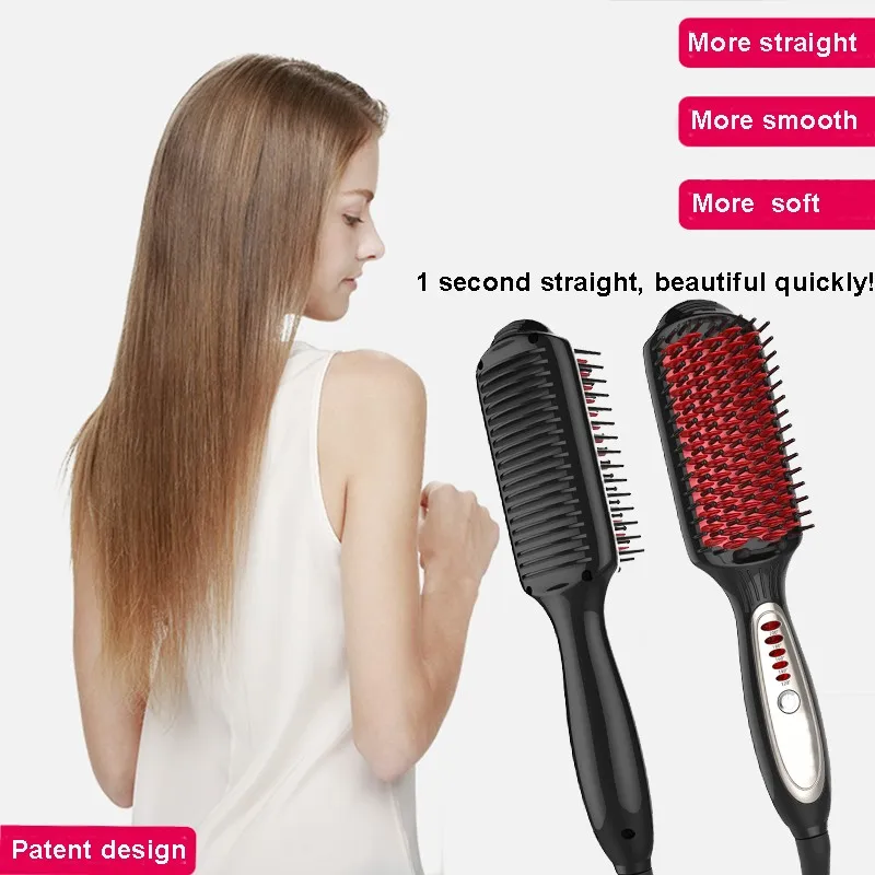 3 In 1 Multifunction Electric Curling Comb Hair Straightener Brush Buy Curling Comb Hair