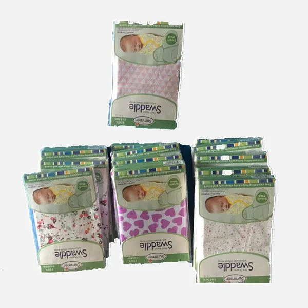 Breathable New Born Baby Muslim Swaddle 100 Cotton Adjustable Blanket