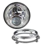 Atubeix Chrome Round 7 Inch White Packing light with Headlight Mounting Bracket