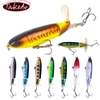 TAKEDO Wholesale HJ01 bass hard fishing lure whopper plopper peche leurre souple topwater pencil lure with rotating soft tail