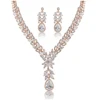 Hot sale african gold plated bridal wedding cubic zirconia tree artificial jewelry set