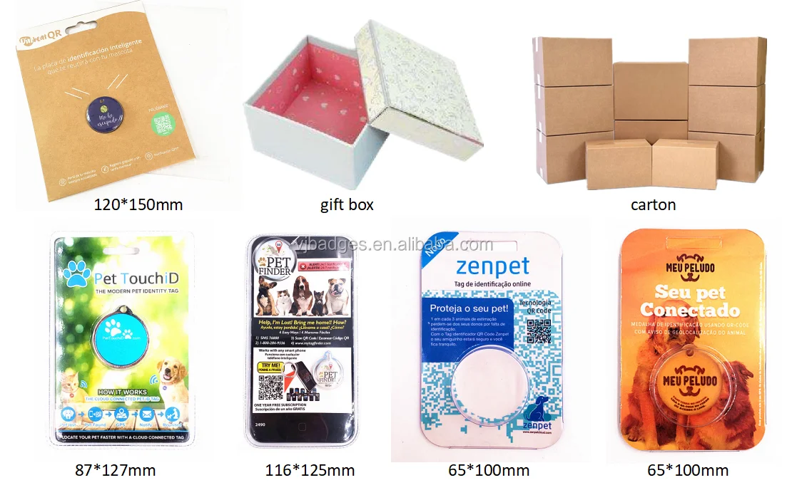 High quality gift design qr code pet dog tags