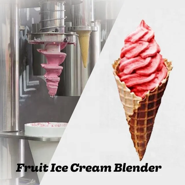 Factory supply good quality real fruit swirl ice cream machine  WT/8613824555378