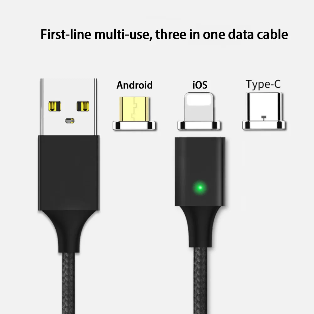 2.1a Current Magnetism Charging Cable Usb C Micro All In One Usb Data ...