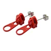 2019 women Zipper Stud Earrings, Red Funky Zipper Stud Earrings in Stainless Steel