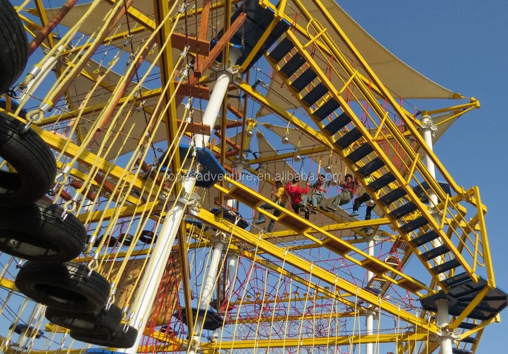High Ropes Course Theme Park Equipment for Kids & Adult Amusement Park