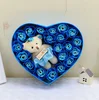 Hot-sell bear heart artificial flower Rose Soap flower