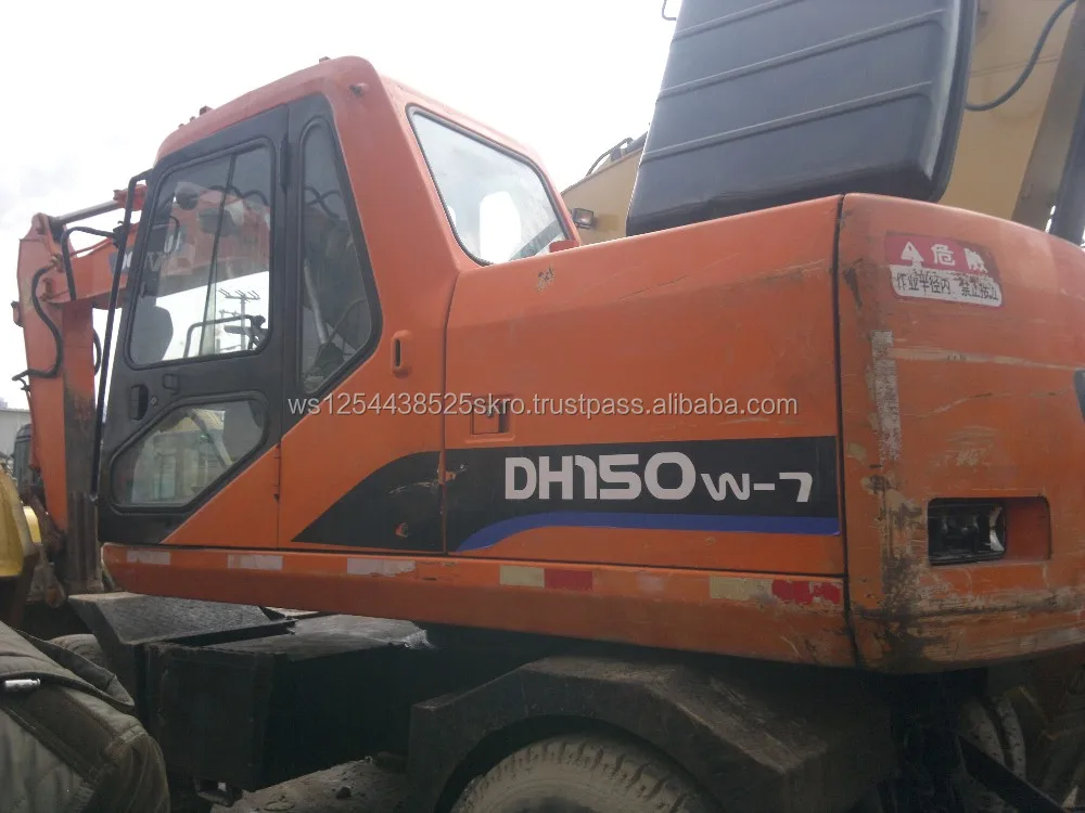 Best Selling Used Doosan Dh150 Wheel Excavator For Sale/dh 150w7100