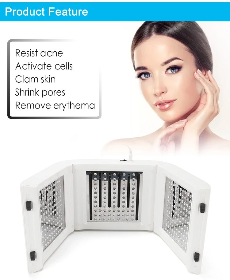 Konmison PDT skin whitening face beauty led skin fold led light therapy equipment