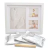 Baby Feet Print Picttures Frame Wooden Baby Photo Frame for Newborn Baby Souvenir Cheap Picture Frames China