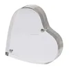 Clear acrylic 5x7 magnetic photo frame desktop sandwiches frame Doubled side heart shape acrylic magnetic photo frame
