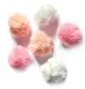 Real Rabbit Fur Rattle Ball Cat Toy Rabbit Fur Pom Pom Ball Cat Toy Colorful Flying Fuzz Balls Cat Toys Furry Random Color