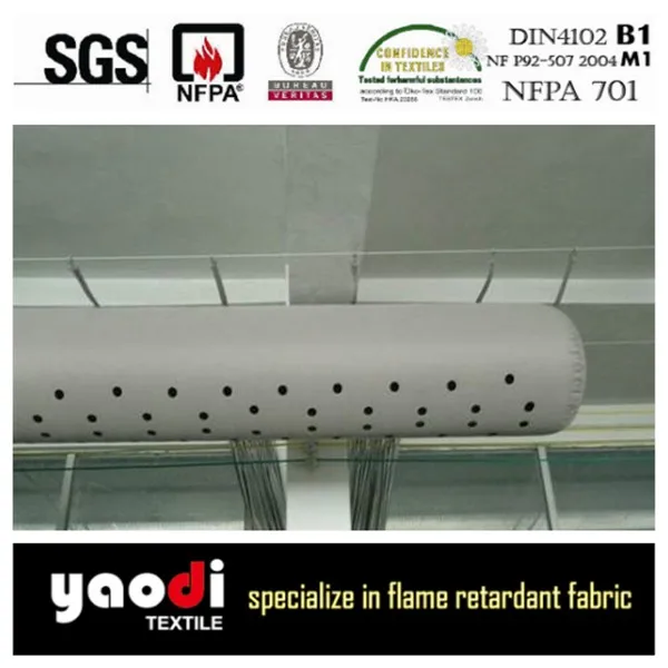 fireproof HVAC system fabric air duct