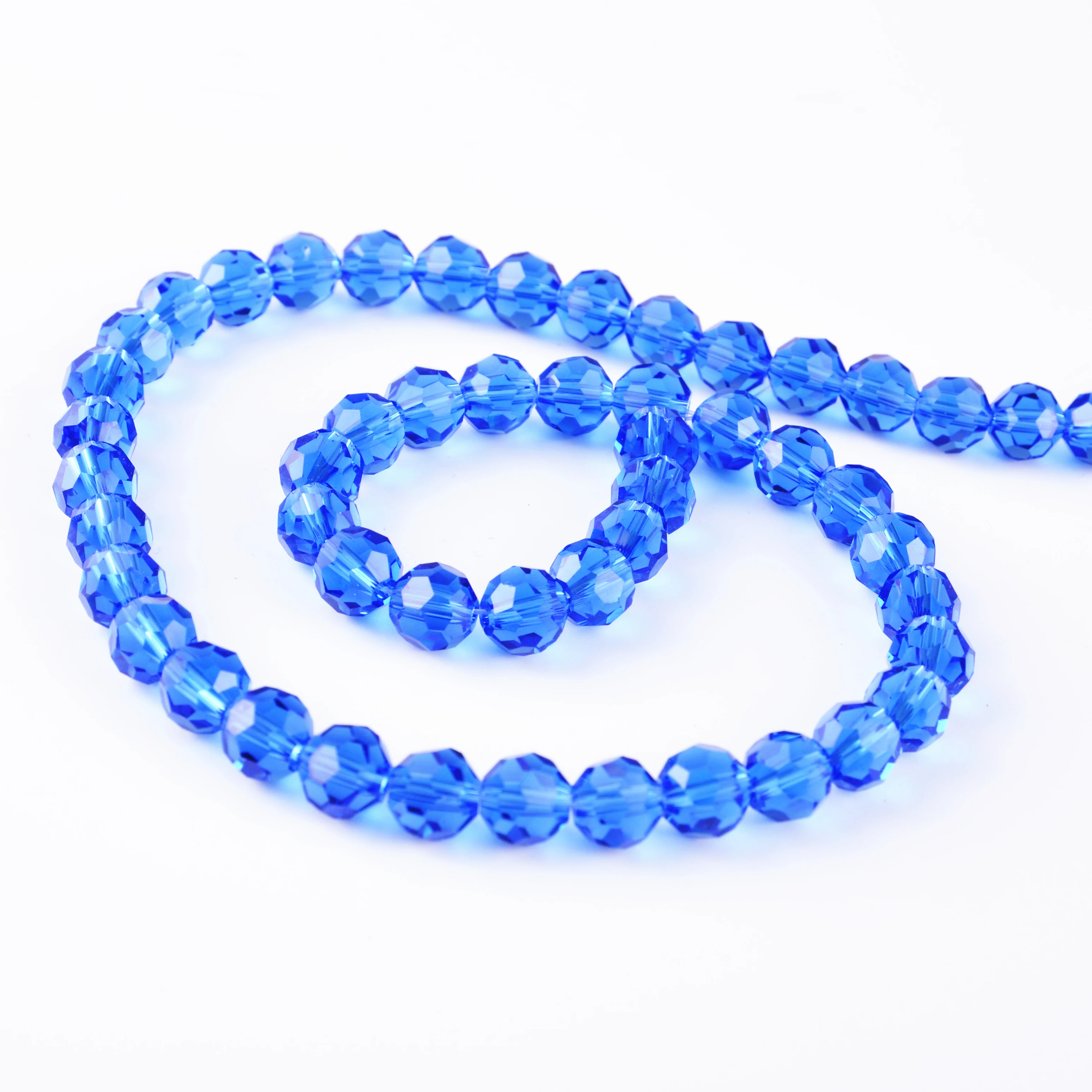 32 96 Faceted Crystal Beads For Jewelry Making,Blue Beads Football Bead