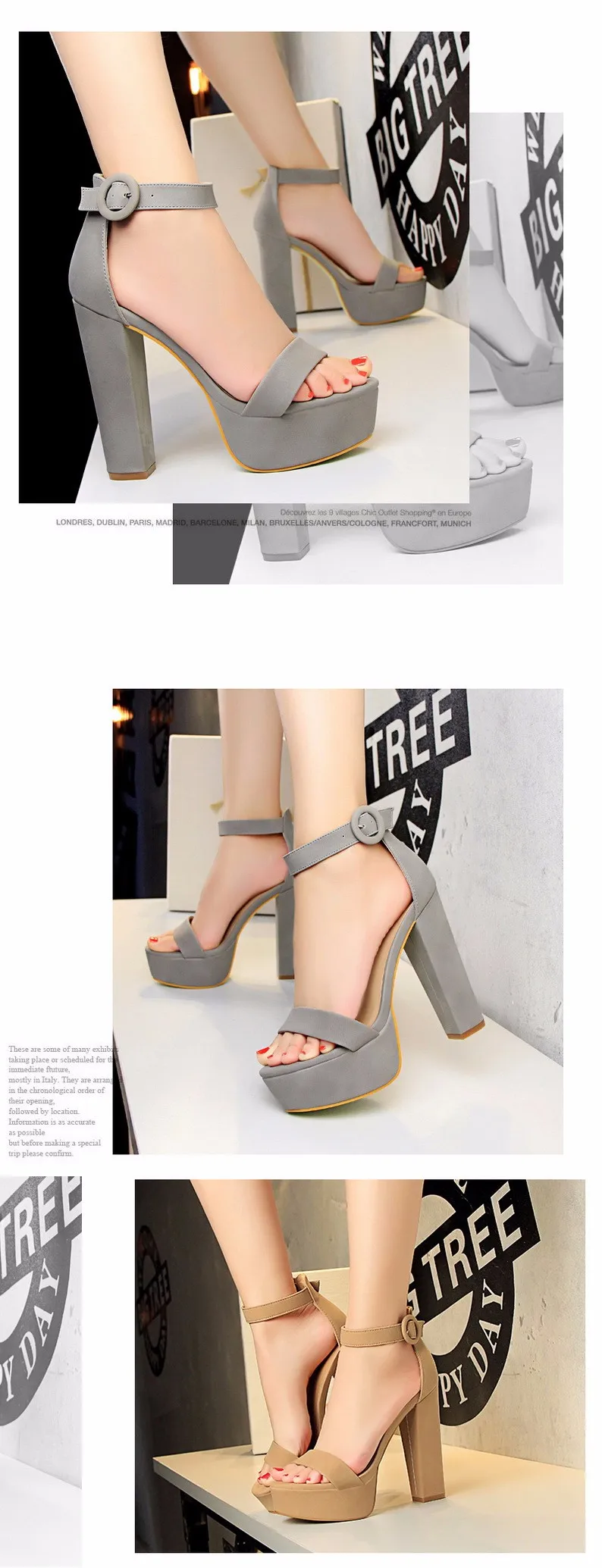 gold square toe block heels