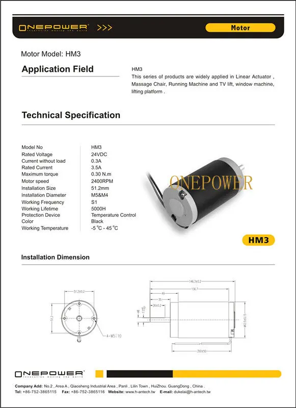 DC Motor for Massage Chair; Treadmil; Tv Lift; Window Lift; Lifting Table 