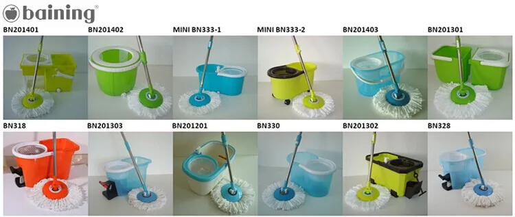 New products 2015 easy use stainless steel 360 spin mop rod.jpg