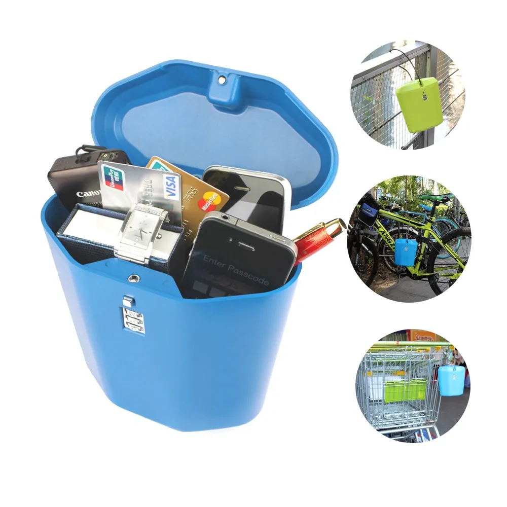 Travel Beach Safe Lock Box Portable Anti Theft Lockable Plastic Bag