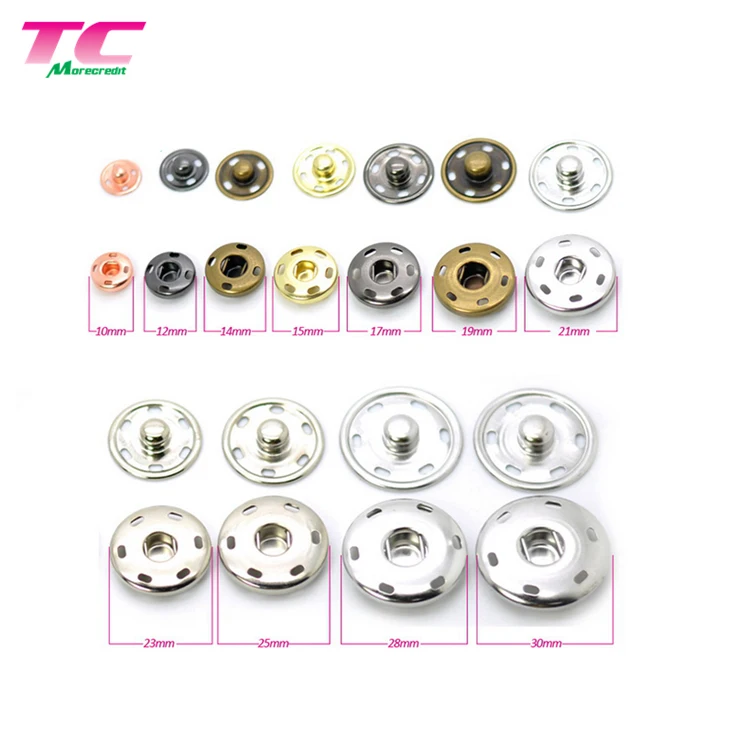 High Quality Metal Snap Fasteners For Clothes Custom Press Spring Snap 