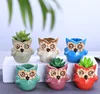 2019 cute owl shape ceramic fruit flower pot ceramic flower pot planters