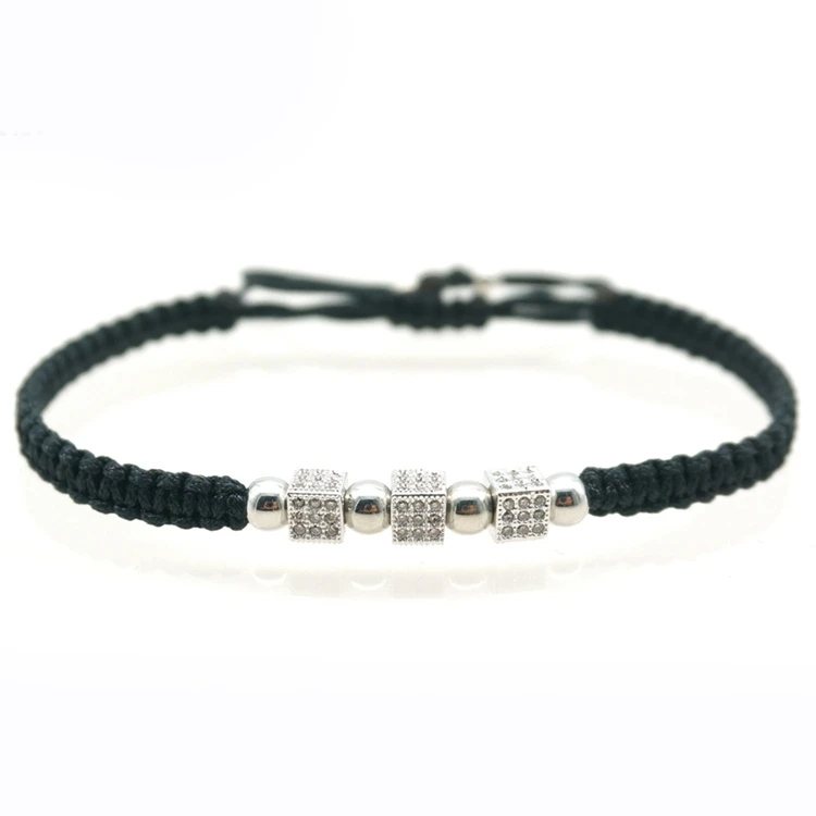 Hot Selling Boys Bracelet Bead Jewellery Set With Micro Pave Charms