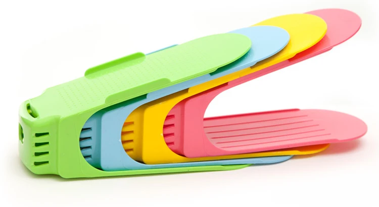 Durable Adjustable Shoe Organizer Footwear Support Slot Space Saving Cabinet Closet Stand Shoes Storage Rack Shoebox