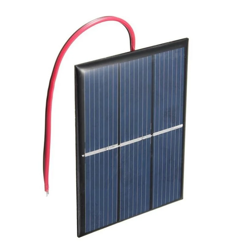 BUHESHUI 0.65W 1.5V 430Ma Mini Solar Cell Polycrystalline Solar Panel DIY Solar Charger System+15CM Cable 60*80MM Epoxy