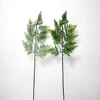 New artifical foliage plastic big stem dusty green flocked fern branch