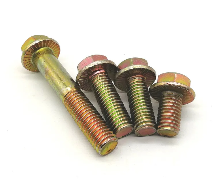 10.9 Grade Color Zinc Plated Din6921 Hex Flange Bolts Buy Hex Flange Bolts,M19 Flange Bolt,M14