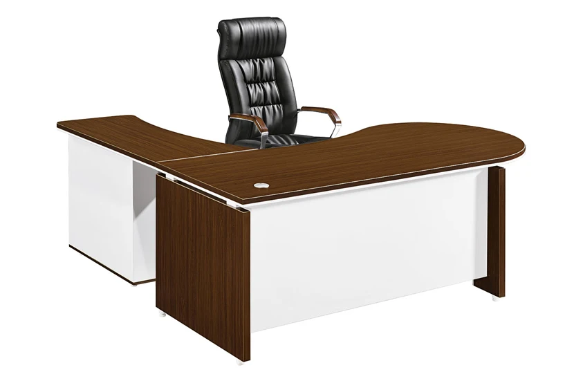 Hot selling commercial luxury mdf single ceo office desk Desktop curved manager table