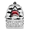 Travel hiking camping bag school boy free sample sublimation shark backpackcanvas blank