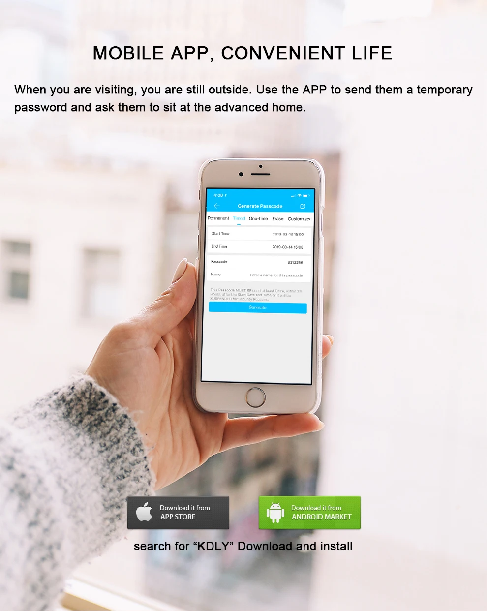 The most popular model in 2020 zinc alloy material digital door lock support TTLOCK fingerprint password key and card unlock