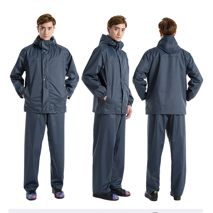 Rain Wear Trousers Jackets Rain Coat Set With Fixed Hood For Adult - Buy Rain Wear Trousers 
