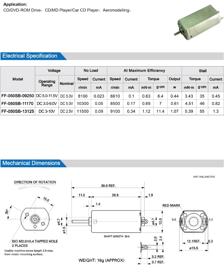 Ff-050 Good Price 5v Small Electric Dc Motor - Buy Small Electric Dc ...