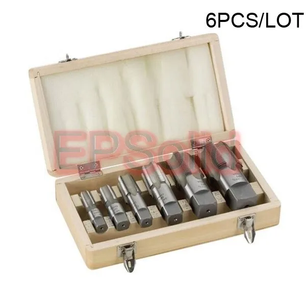 6pcs In Set Npt Thread Tap Male Pipe Tap Fittings Set Size From Npt1/4