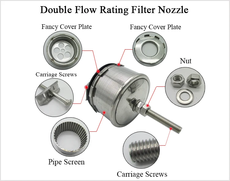 stainless steel sand filter nozzle filter for water filtration system