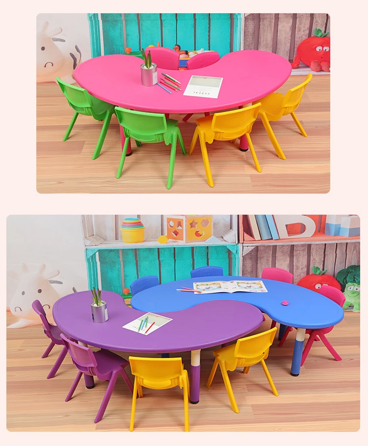 Children Furniture Kindergarten Funiture Kids Table Study Moon Table