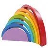Wooden block rainbow Stacking Game kids children building blocks wooden toys baby toddlers early learning montessori educational