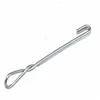 High quality custom zinc plated metal double wire formed long handle spring loaded hook