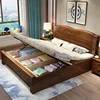Bedroom Furniture New High Quality Best Selling Products Queen Fashion Double Design Wood Platform Study Bed