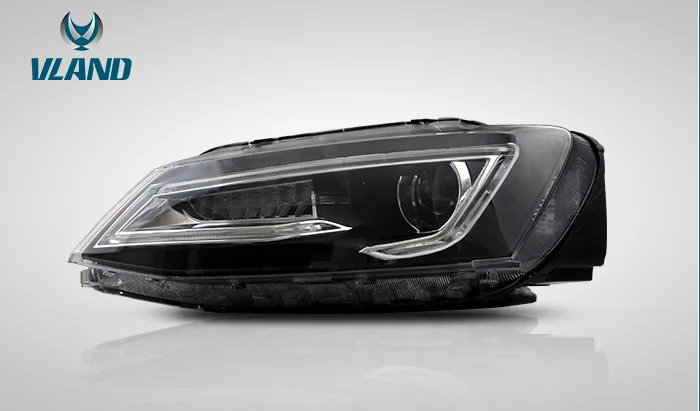 VLAND manufacturer for Jetta Mk6 headlight 2012 2014 2016 2018  with the Demon Eye for JETTA LED Head lamp with moving signal