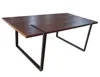 Metal Frame Interior Design Solid Ash Wood Top Dining Table