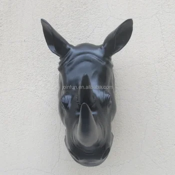 Custom Make Faux Rhino Head Animal Wall Decoration Custom Make Faux Rhino Head Animal