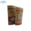 Chinese supplier customized core competencies zipper lock kraft paper stand up pouch