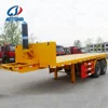 AOTONG 2 axles 20ft hydraulic lifting dump trailer/ container tipper trailer, 20ft/40ft skeleton tipper chassis for sale