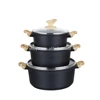 Compact Low Price Eco-Friendly Aluminum Die-Cast Casserole Pot Set