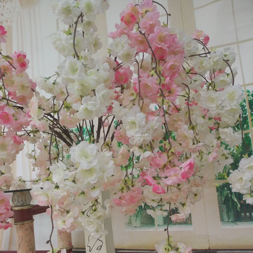 Wedding 4 Fork Cherry Blossom Branch Simulation Cherry Blossoms