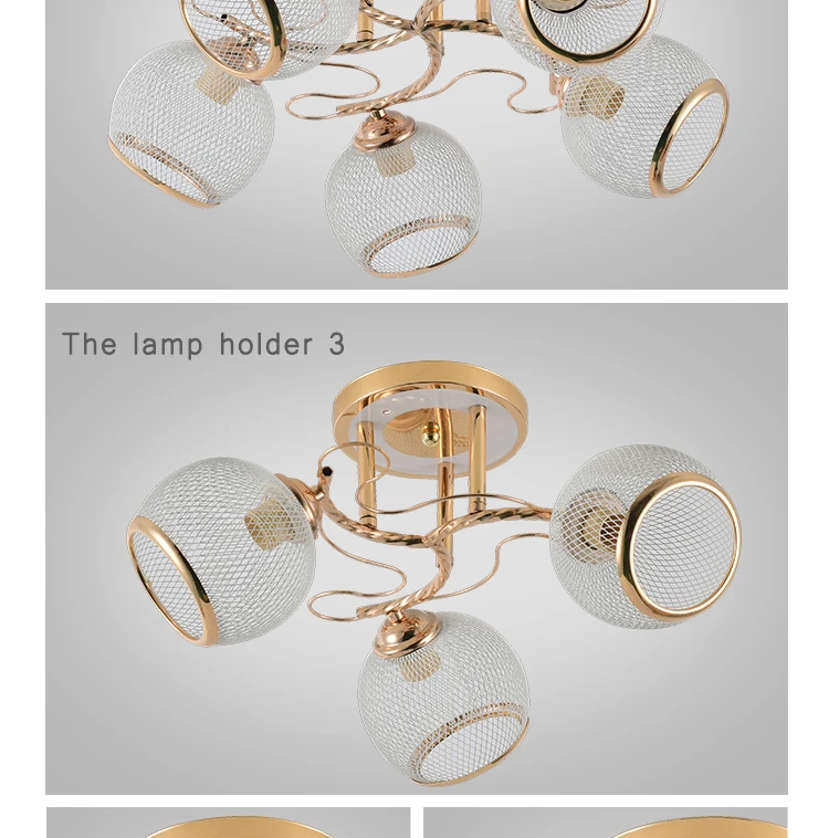 High Brightness Fancy E27 Recessed Surface Mounted Gold 60w Bulb