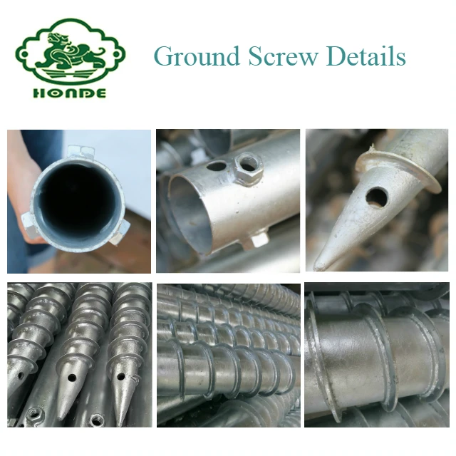 ground screw pile for solar